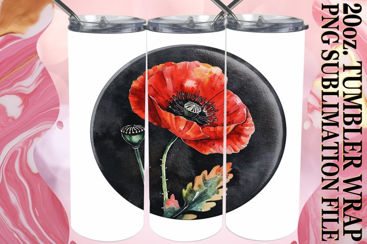 Spring Blossom Denim Tumbler Wrap 20oz example image 1