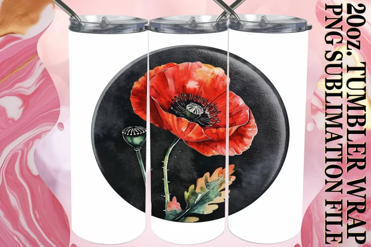 Spring Blossom Denim Tumbler Wrap 20oz