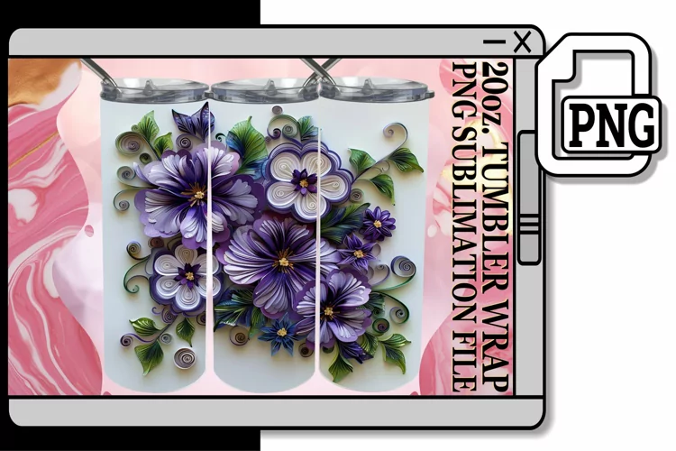 Colorful Spring Petal 3D 20oz Sublimation