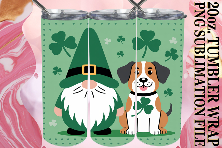 Playful Moments 20oz tumbler wrap, St Patricks