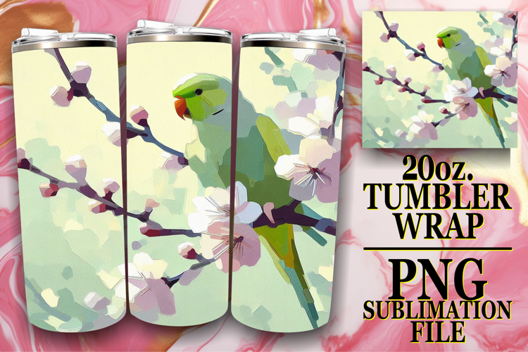 Radiant Mornings 20oz tumbler wrap, Birds