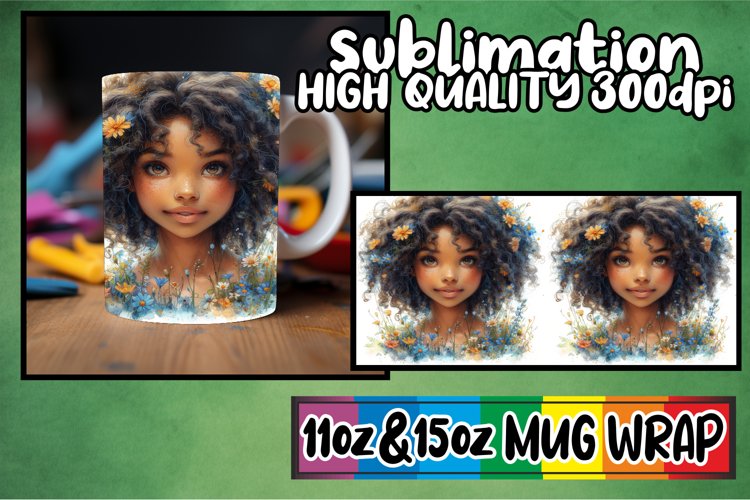 Vibrant Woman Portrait 11oz   15oz Mug Wrap Assortment