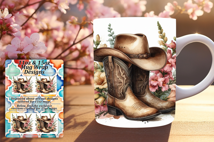 ELEGANT PNG for 15oz Mug Wrap , Western