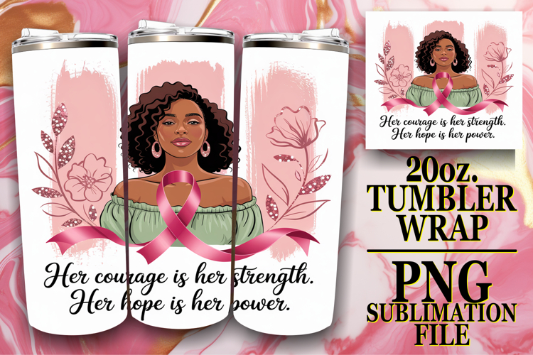 Radiant Love 20oz tumbler wrap, Cancer