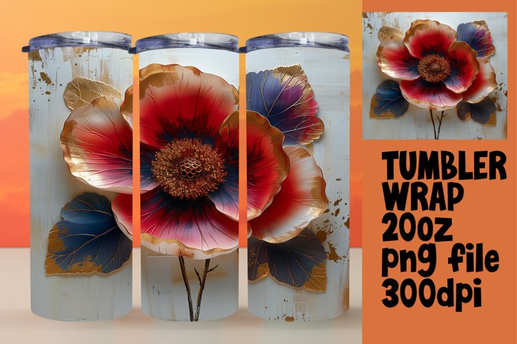 Spring Symphony: 3D Spring Tumbler Wrap example image 1