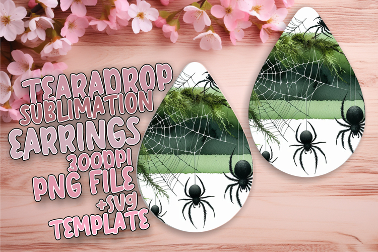 Playful Teardrop Earrings Design Art , Halloween