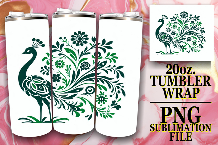 Cheerful Reflections 20oz tumbler wrap, Flower Animals