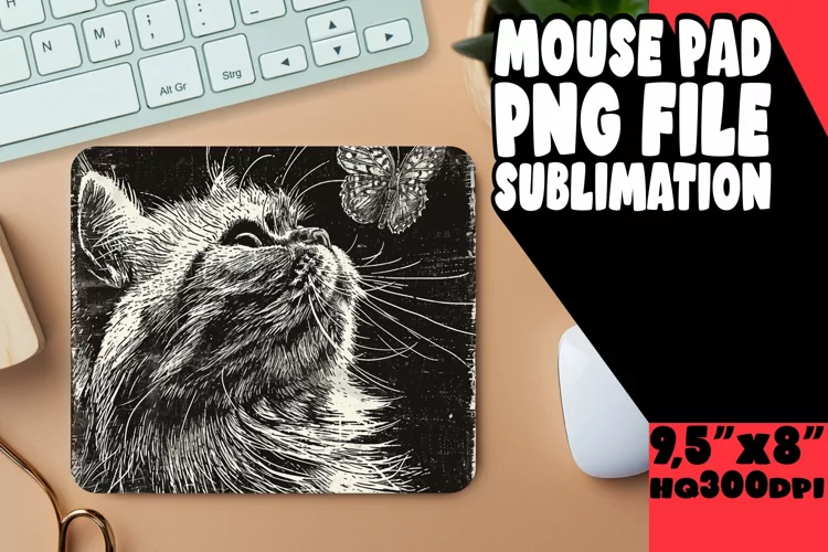Charming Cat Sublimation Design