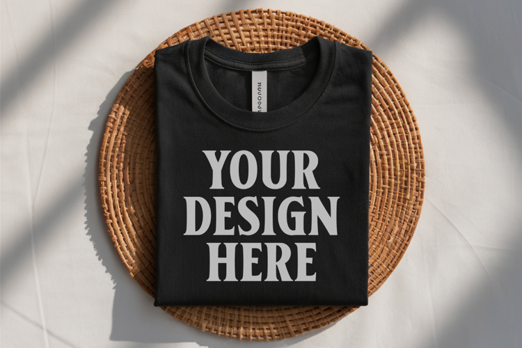Black Tshirt Mockup