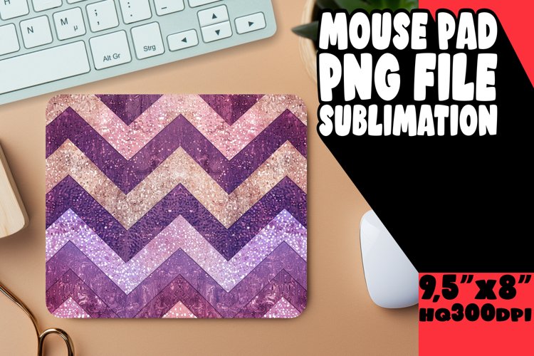 Glittery Stripes Mouse Pad for Sublimation PNG