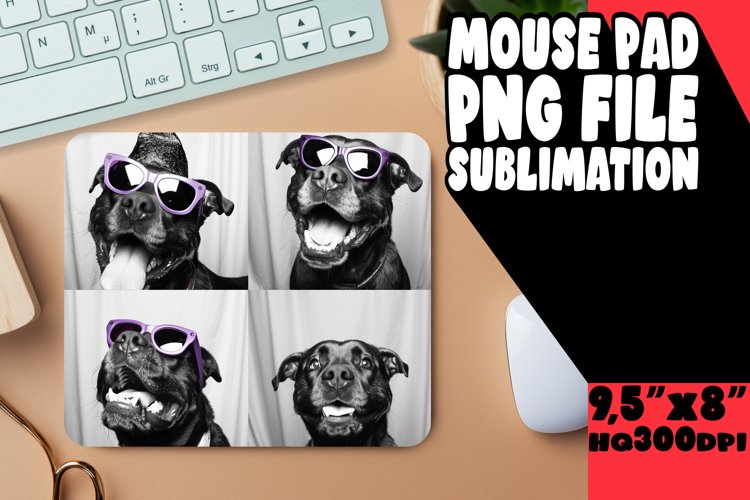 Hilarious Dog Photo Sublimation Mouse Pad Design for Custom