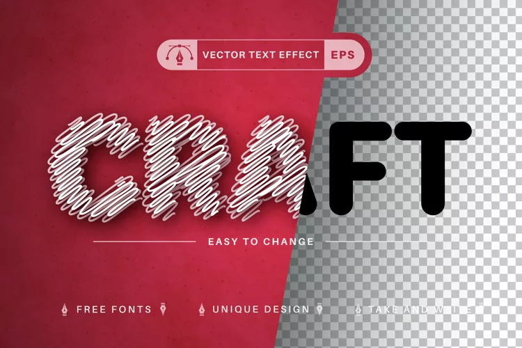 Craft - Editable Text Effect, Font Style