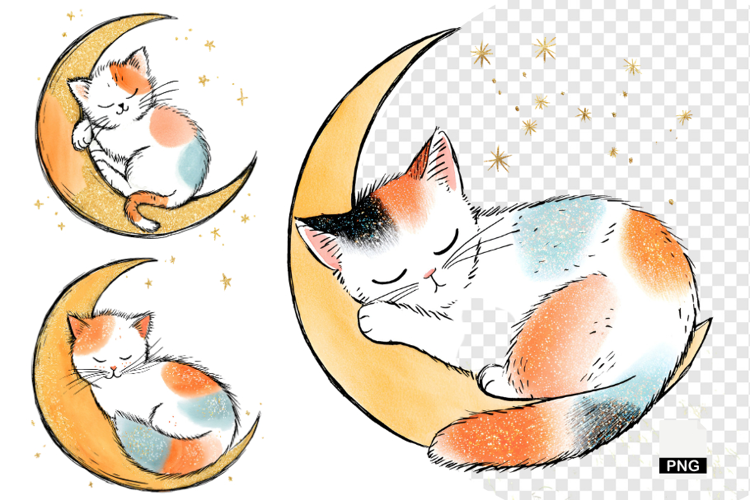 Whimsical Halloween Cat Clipart