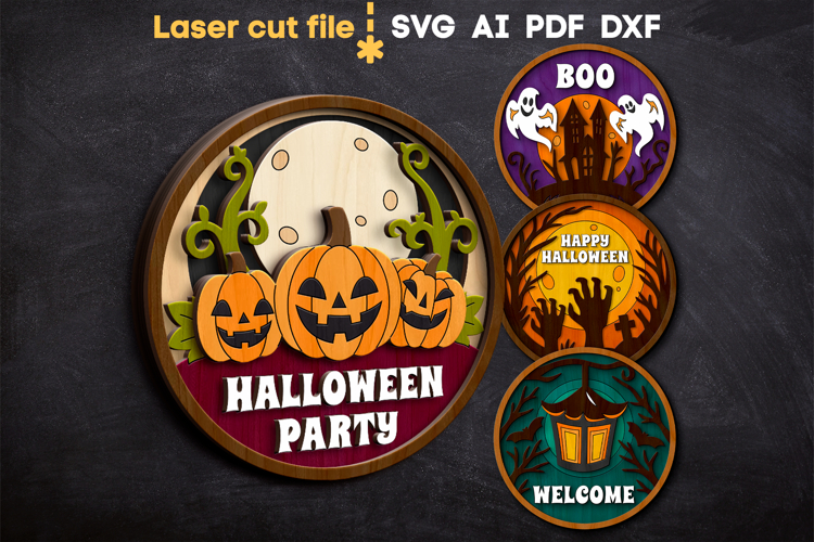Halloween Bundle SVG laser cut files for Glowforge
