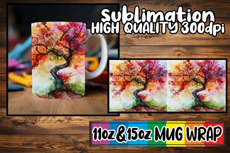 Vibrant Canopy Mug Wrap - Spring Design