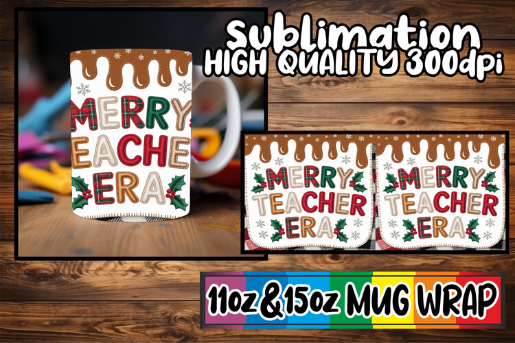 Joyful thoughts sublimation print wrap, Teacher example image 1