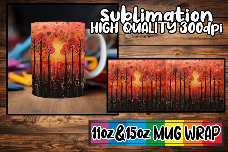 Beautiful Landscape Tumbler Wrap Sublimation 20oz