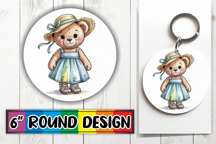 Enchanted Round Coasters Design, Teddy Bear