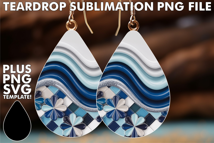 Luminous Teardrop Earrings Designs PNG, Pattern