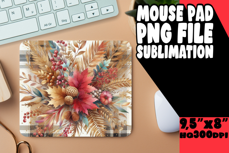 Unique Mouse Pad Sublimation Magic, Autumn Flower