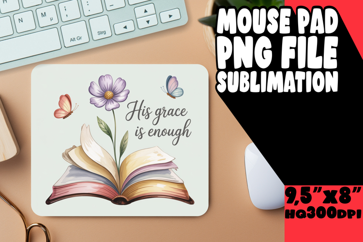 Cheerful Mouse Mat Sublimation PNG, Religious
