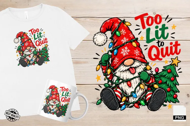 Cute Christmas Gnomes PNG