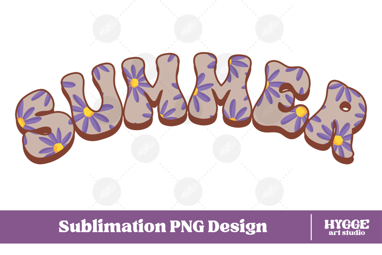 Floral Summer Png Retro Flowers Sublimation Daisy Daisies