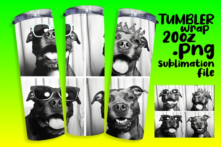 Funny Dog Portrait Tumbler Wrap for Dog Lovers