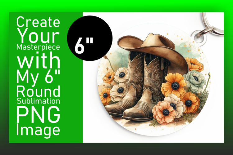 Vibrant Round Design Car Coaster PNG , Western