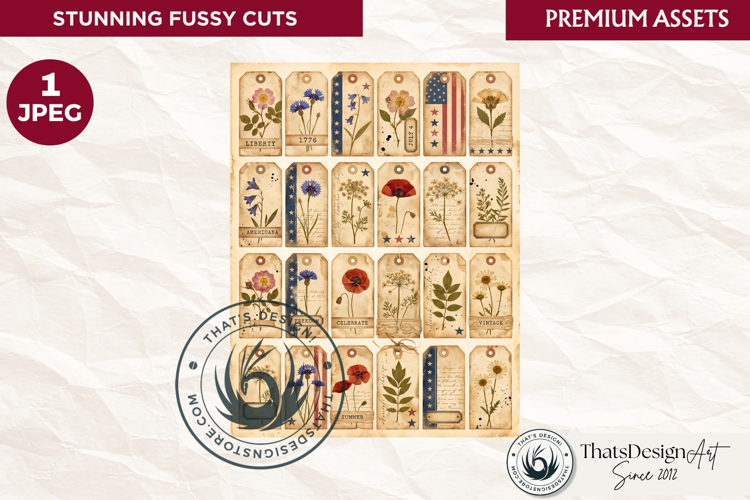 Vintage Patriotic fussy cut ephemera word strip sentiment