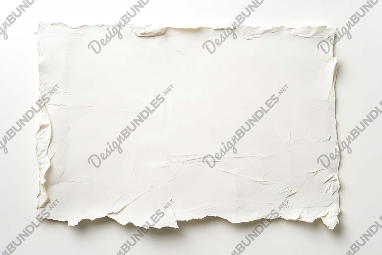 old Sheet of paper on a white background.