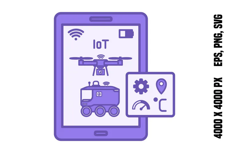 Purple Remote Control Dashboard Icon
