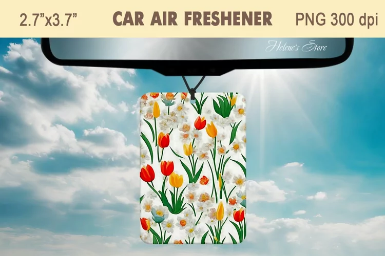 Spring Flowers Air Freshener Car|Car air freshin sublimating