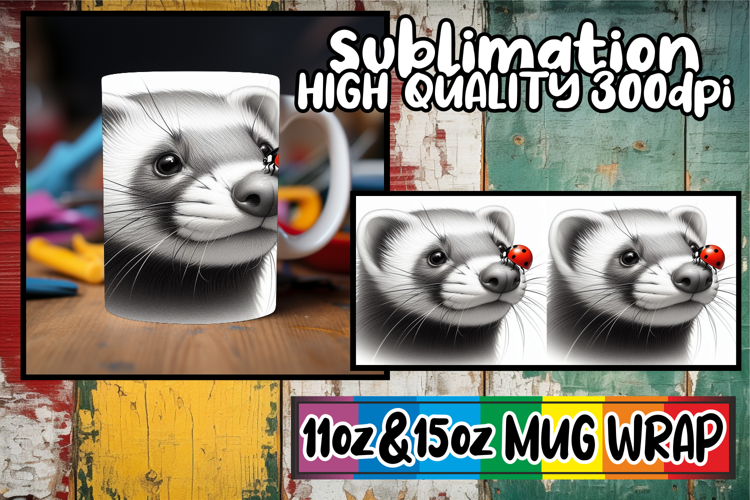 Playful evenings 11oz 15oz sublimation wrap, Cute Animals