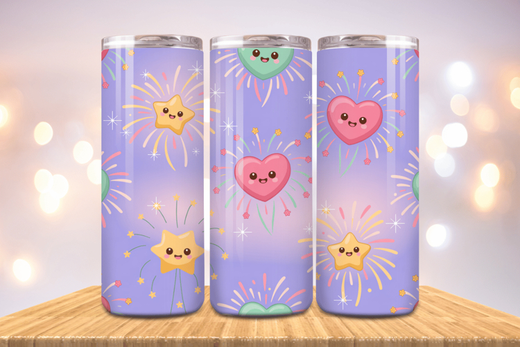 Festive Happy New Year Tumbler Wrap 2026: 20oz Skinny Tumble