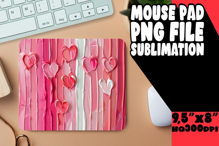 Sleek Stripe & Petal Mouse Mat - Minimalist Decor example image 1