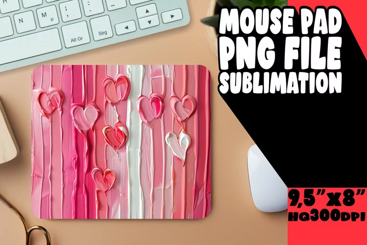 Sleek Stripe & Petal Mouse Mat - Minimalist Decor