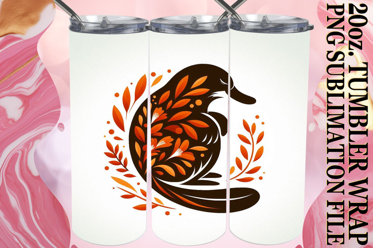 Happy Vibes 20oz tumbler wrap, Flower Animals
