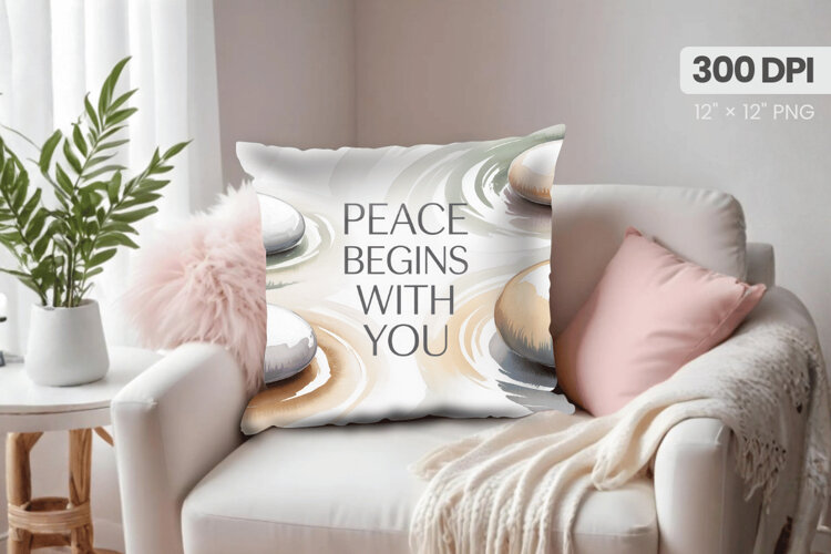 Inspirational Quotes Pillow PNG Motivational PNG Sublimation example image 1