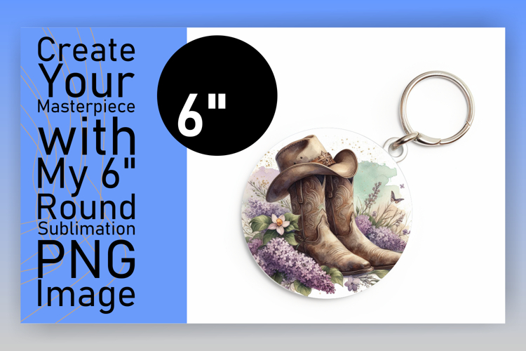 Dynamic Keychain Circle Design PNG , Western