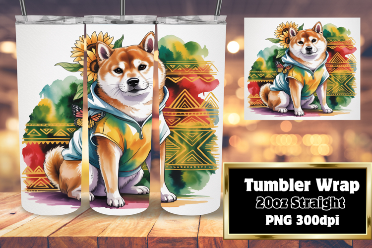 DYNAMIC 20oz Tumbler Template for Gifts , Cute Dog