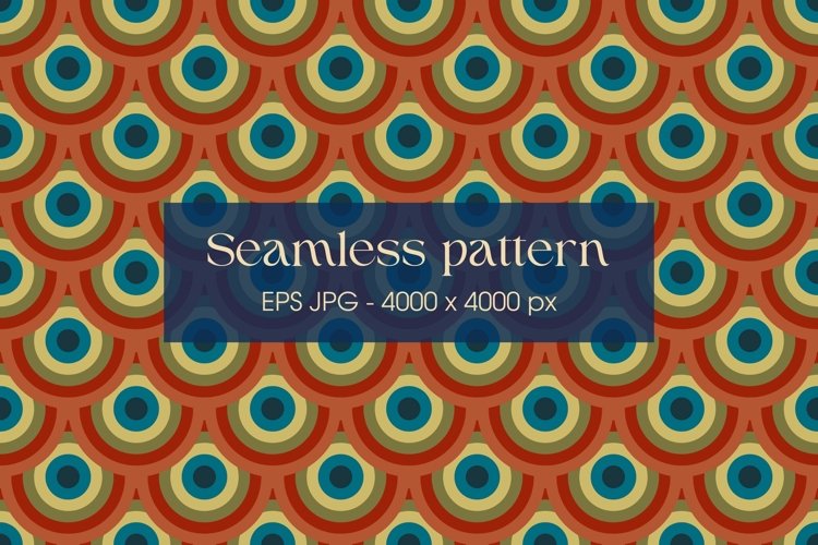60s Retro pattern |peacock pattern