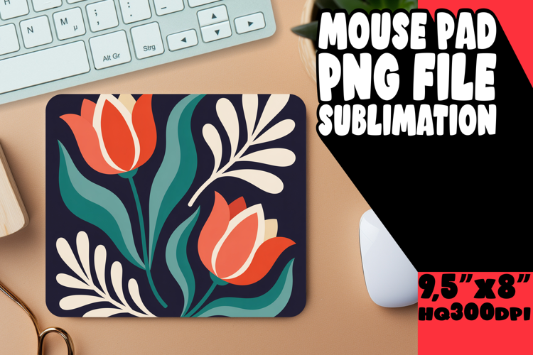 Enchanted Mouse Mat Sublimation Style, Flowers