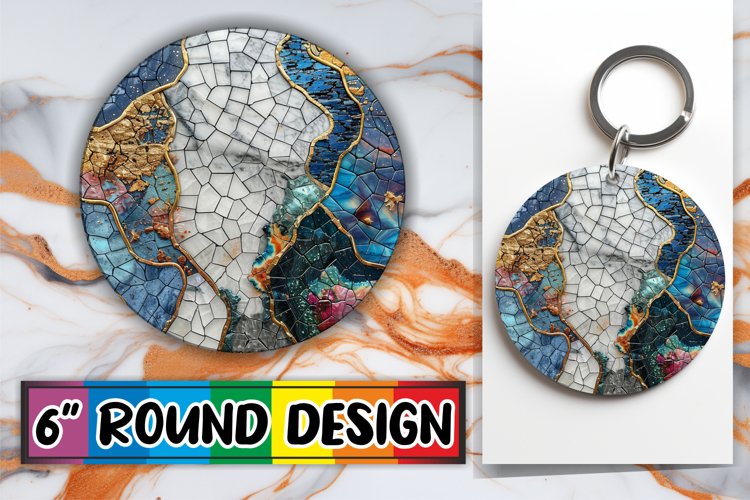 Golden Mosaic Serenity: Shimmering Views