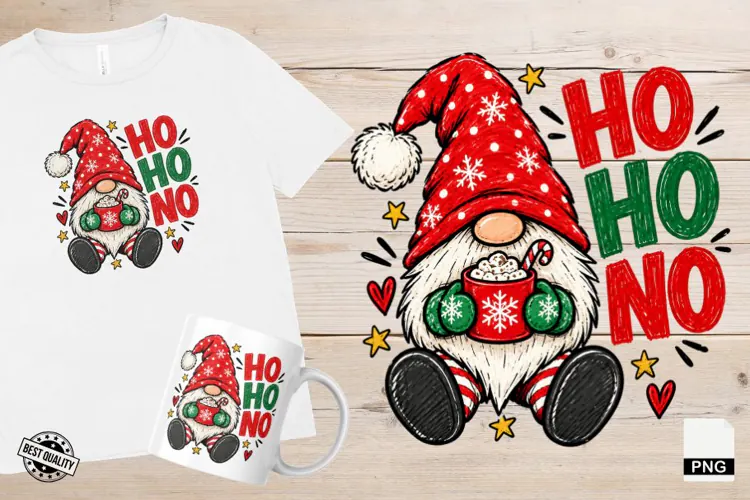 Cute Christmas Gnomes PNG