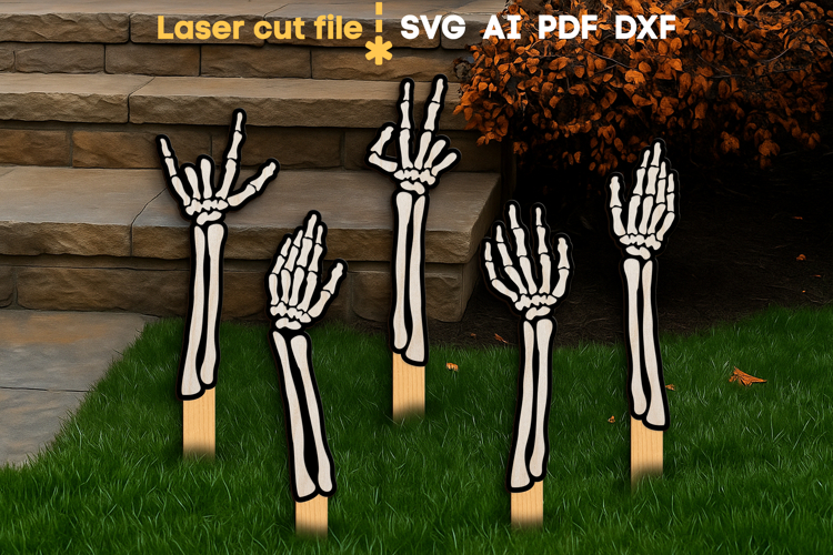 Halloween Yard Stake Bundle SVG laser cut file for Glowforge