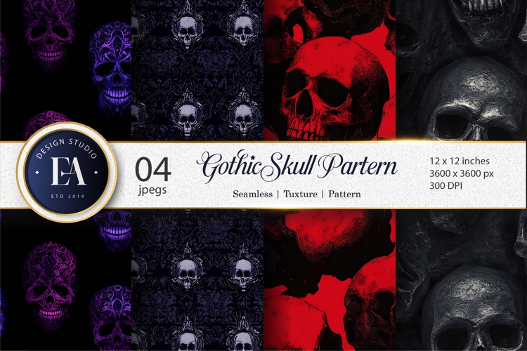 Skull Seamless Pattern Image 4