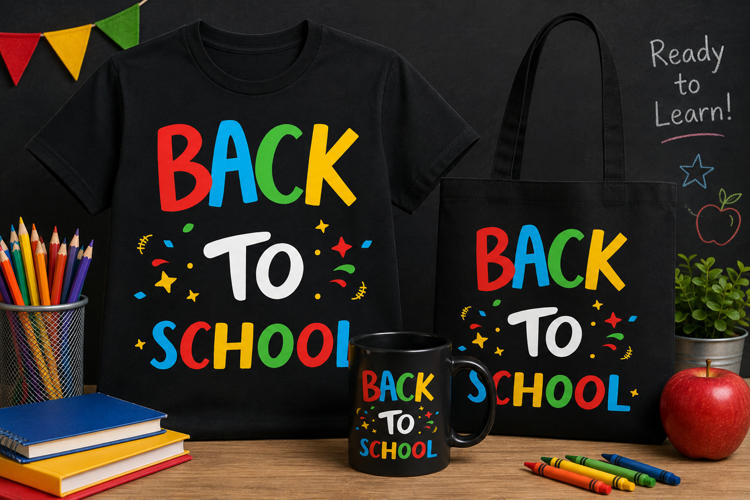 Back to School PNG, Colorful Kids School Design