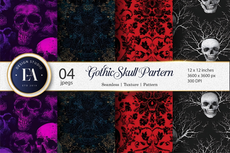 Skull Seamless Pattern Image 22