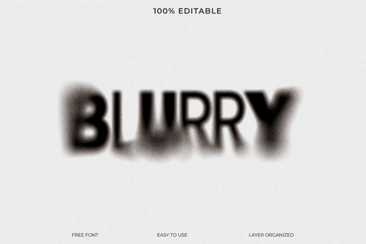 Blurry Smudge Distorted Text Effect Template example image 1